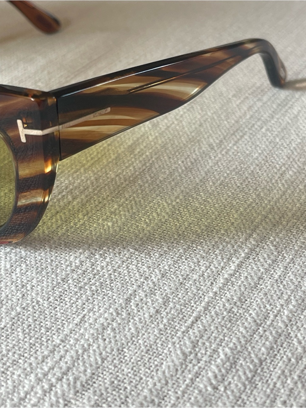 NIB TOM FORD ATHENA TF 1190 53E CAT EYE STRIPED TORTOISESHELL LUXURY SUNGLASSES - Picture 10 of 17